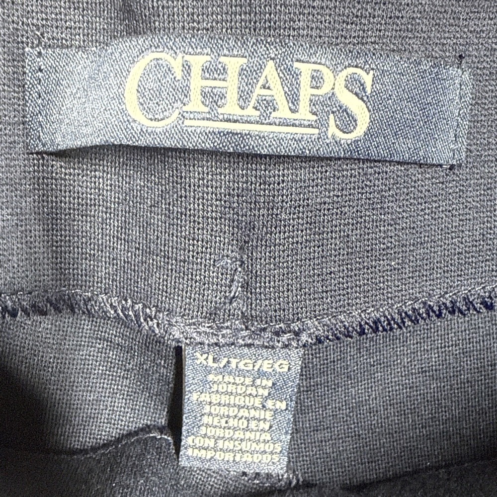 NWT Chaps Blue‎ Sculpting Leggings XL Super Stretch Slim Leg Holiday Edition - Picture 7 of 12